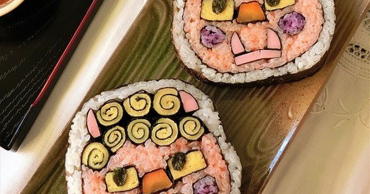 節分飾り巻き寿司 恵方巻き 鬼 レシピ 作り方 By ｂiｂiすみれ クックパッド 簡単おいしいみんなのレシピが350万品