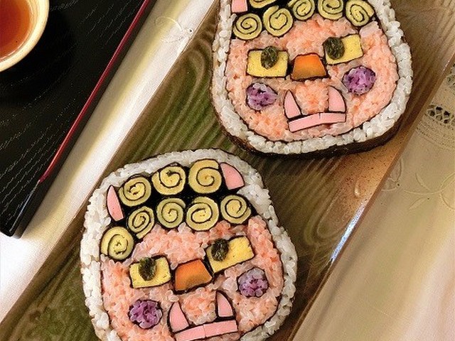 節分飾り巻き寿司 恵方巻き 鬼 レシピ 作り方 By ｂiｂiすみれ クックパッド 簡単おいしいみんなのレシピが350万品