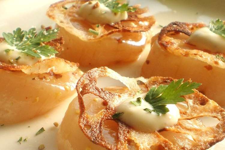 マスタードホタテとパリパリ蓮根の前菜 レシピ 作り方 By Sacoママ クックパッド 簡単おいしいみんなのレシピが376万品