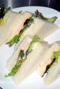ハムチーズ野菜サンド