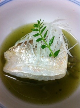 お母さんチョット‼甘鯛茶蕎麦蒸し抹茶餡掛