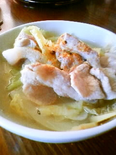 ニンニク、ショウガと白菜の鍋（超美味）の写真