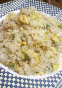 中国人ちの長葱と卵の炒飯^^