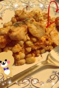 ☆大豆と鶏肉のポトフ風ケチャップ炒め☆