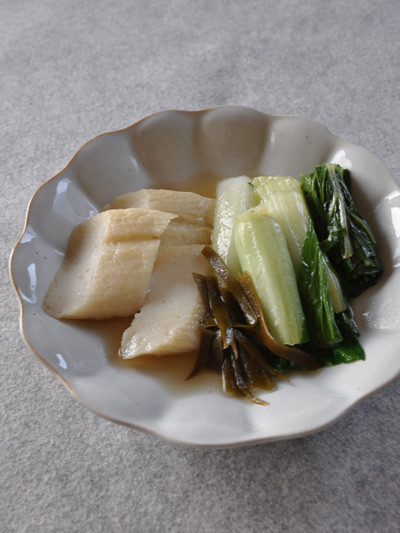 青梗菜と平天の昆布煮の画像