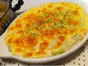 *白菜とツナのグラタン*