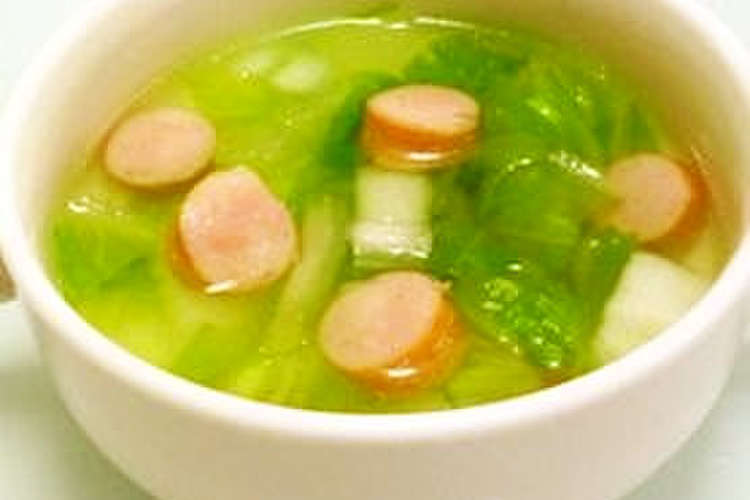 白菜とウインナーの中華スープ レシピ 作り方 By ｈａｌ ｍ クックパッド