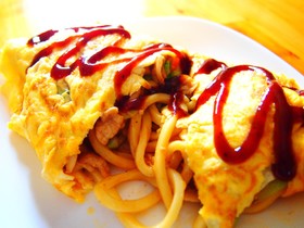 オムうどん