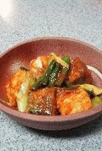 秋刀魚と豆腐のチリソース