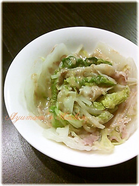白菜と豚のミルフィーユ蒸し
