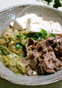 白菜と豚の肉豆腐✿