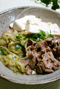 白菜と豚の肉豆腐✿