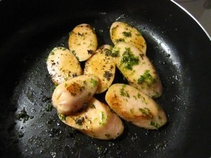 お弁当に♪魚肉ソーセージのパセリマヨ焼きの画像