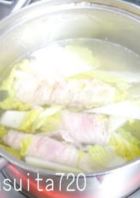 続・白菜の豚しゃぶ巻きスープ