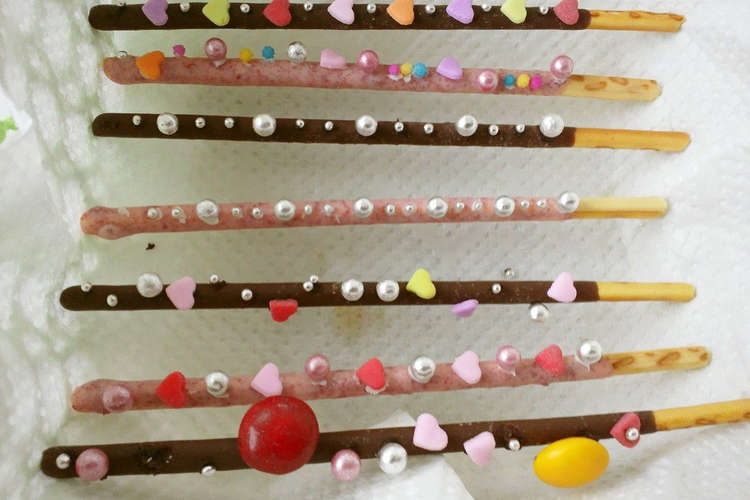 バレンタインポッキー レシピ 作り方 By Cyakkocyan クックパッド 簡単おいしいみんなのレシピが351万品