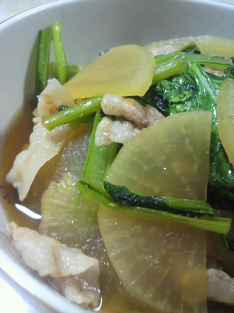 豚バラ大根小松菜の炒め煮の画像