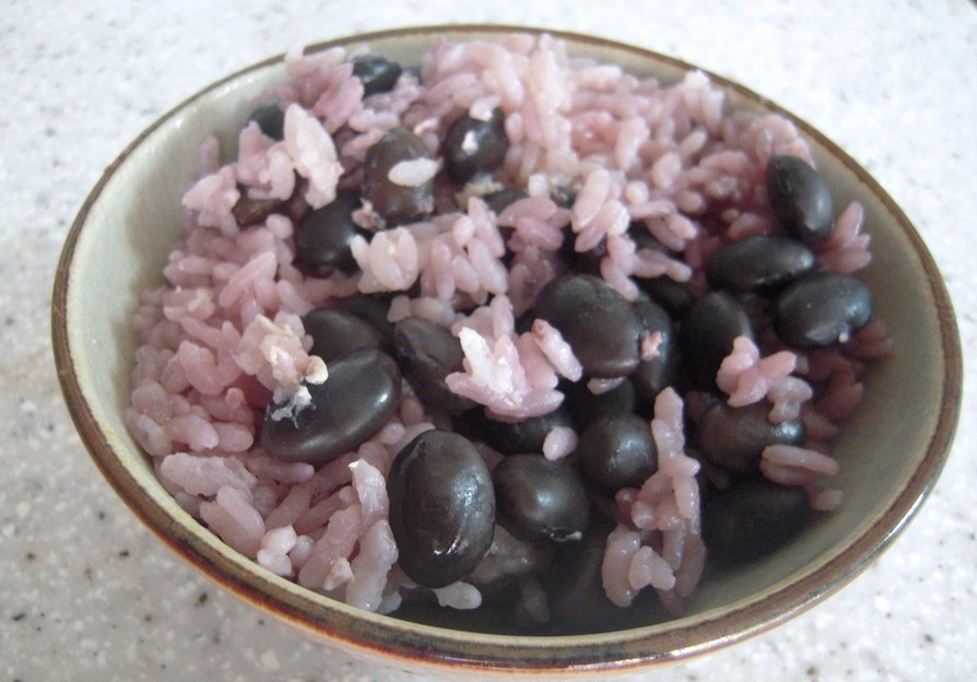 塩麹で黒豆ご飯の画像