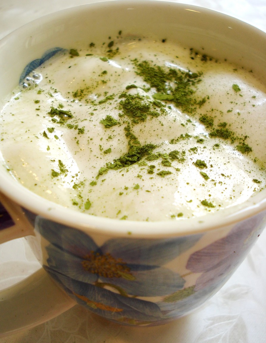 ホットマシュマロ抹茶ミルクの画像