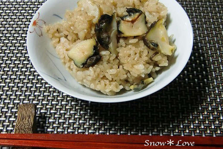 磯の香 さざえと塩吹き昆布の炊き込みご飯 レシピ 作り方 By Snow Love クックパッド 簡単おいしいみんなのレシピが356万品
