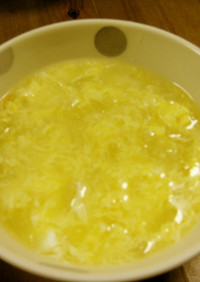 玉葱と卵の簡単フワフワスープ