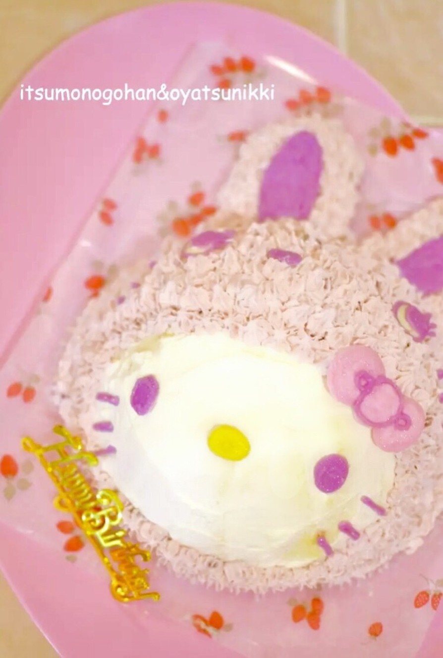 うさぎキティのイチゴケーキ♡イースターもの画像