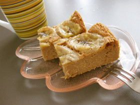 レンジで♪おからと豆腐のバナナケーキ