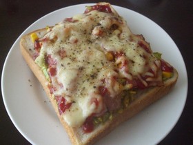 カレー味☆ボリューム満点キャベツトースト