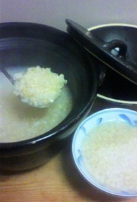 炊飯用土鍋で玄米粥【ペペのレシピ】
