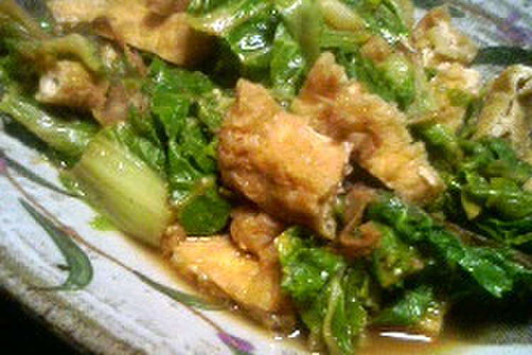 プレ農家めし 白菜べか菜と油揚げさっと煮 レシピ 作り方 By 無農薬野菜もうり農園 クックパッド 簡単おいしいみんなのレシピが352万品