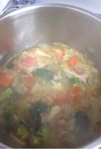 洋風野菜スープ(チーズ入り)