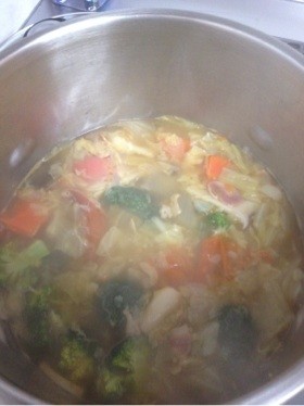 洋風野菜スープ(チーズ入り)の画像