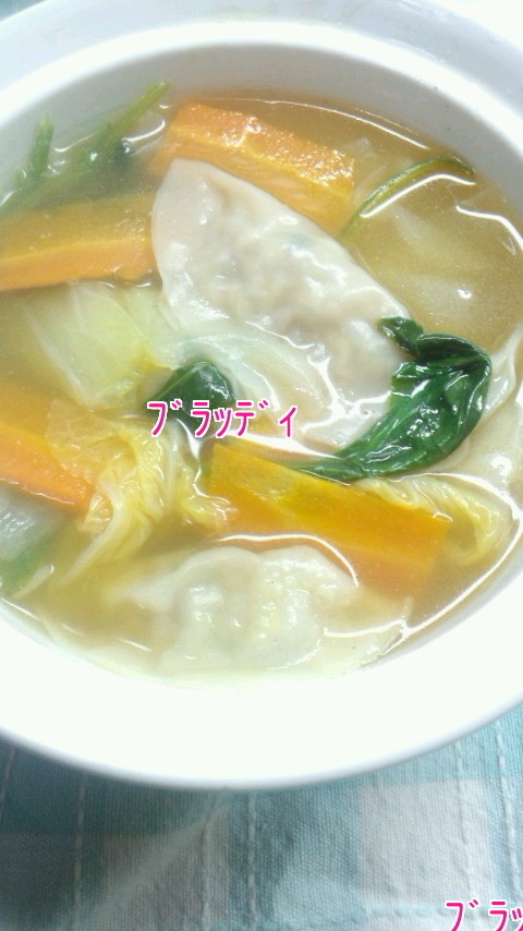 簡単優しい味餃子スープの画像