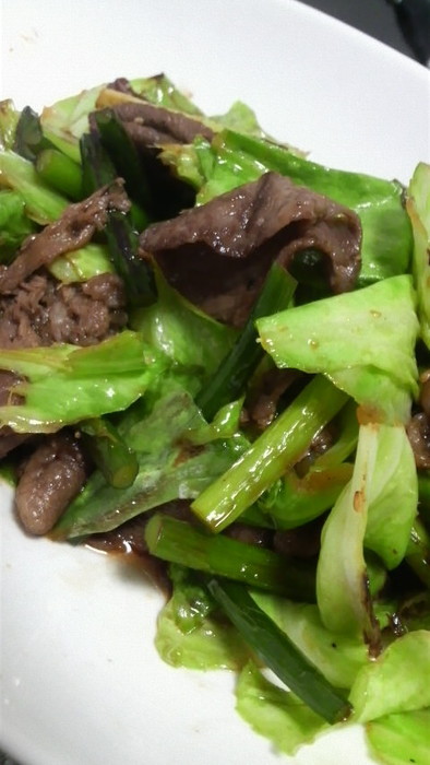 牛肉の野菜炒めの写真