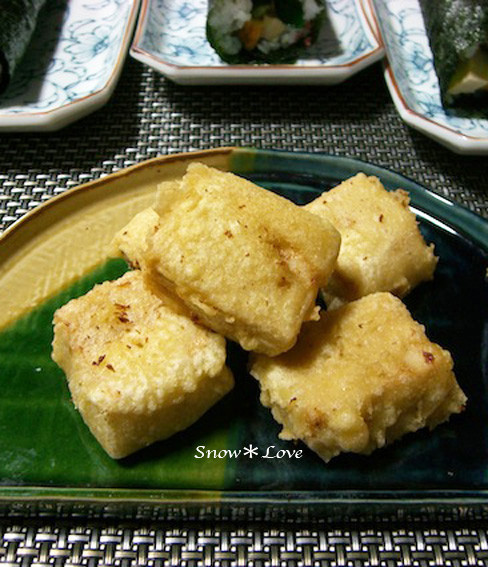 高野豆腐の煮物で天ぷら☆からし風味の画像