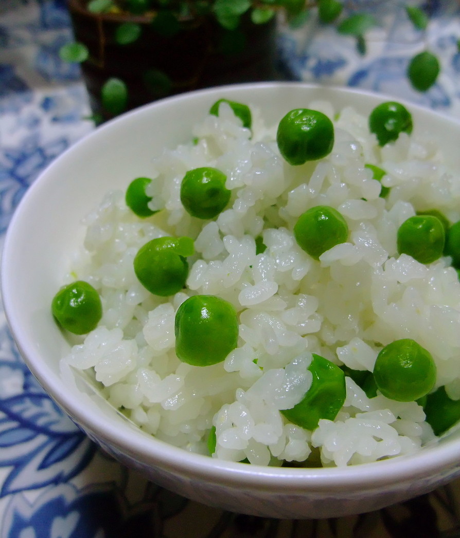冷凍でも美味しいグリンピースご飯❤豆ご飯の画像
