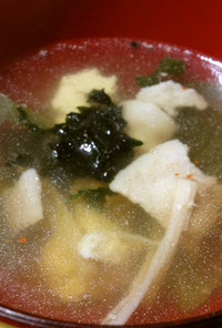くずし豆腐とえのきの中華スープ
