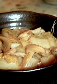 医食同源：白菜と百合根と長芋の味噌炒め