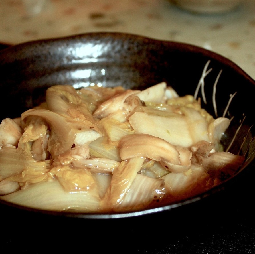 医食同源：白菜と百合根と長芋の味噌炒めの画像