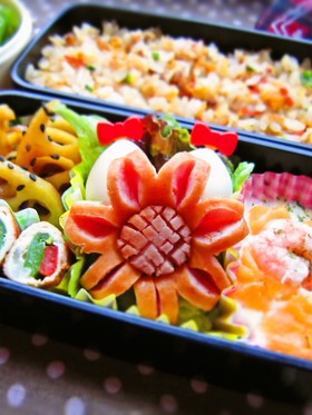 お弁当に♪ひまわりウインナー(飾り切り)