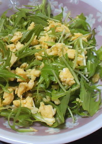 水菜と炒り卵