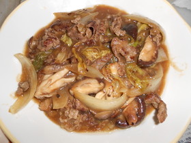 牛肉と白菜のオイスターソースうま煮炒め