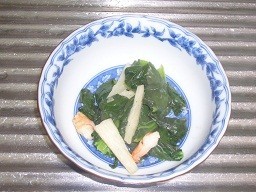 小松菜とえびの炒め物の画像