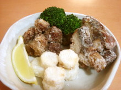 塩麹さん☆鯖と砂肝と山芋☆唐揚トリオ！の写真