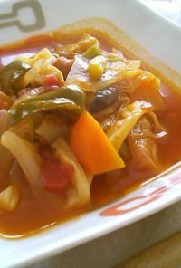 ピリ辛☆食べる野菜スープ