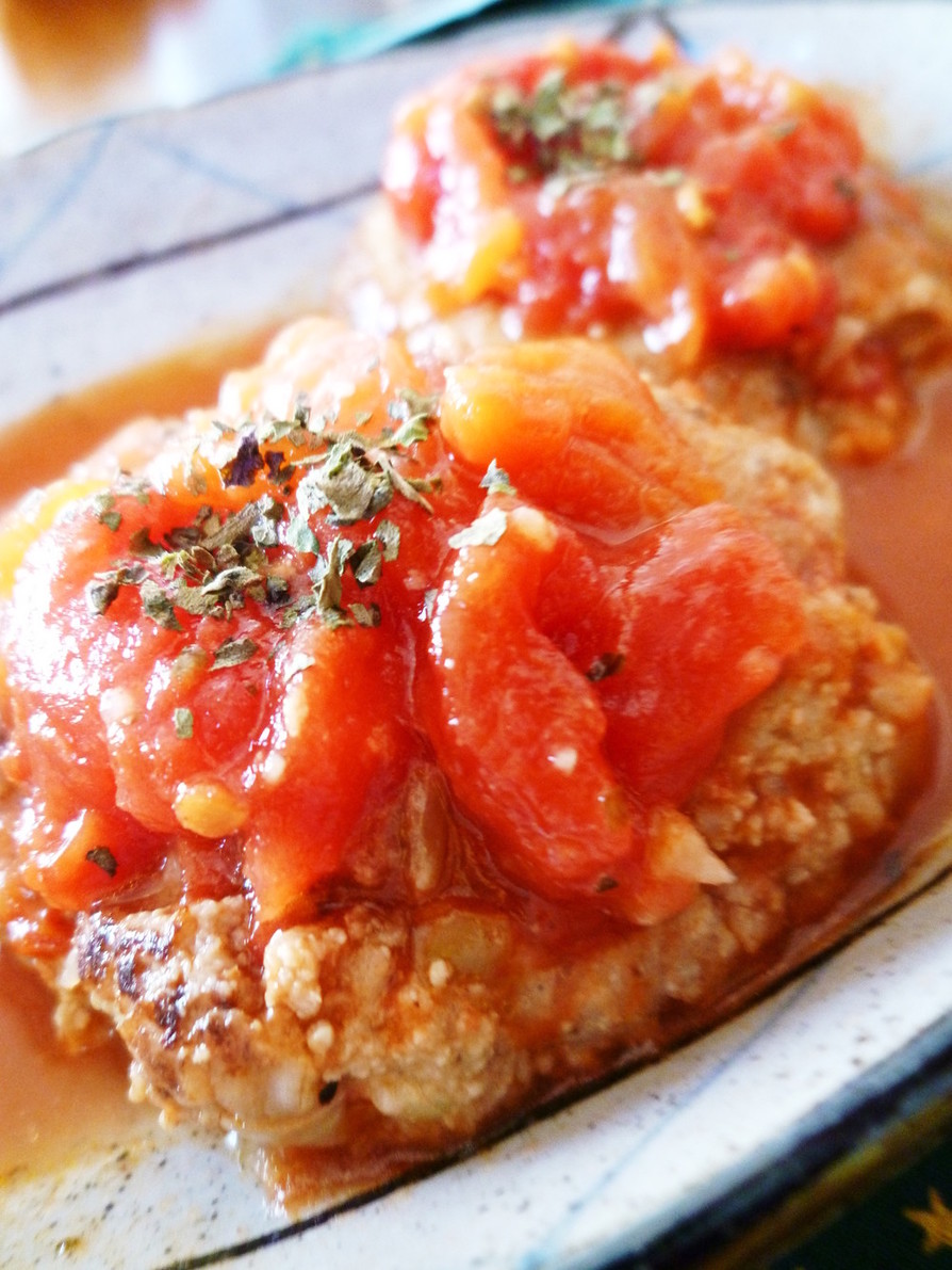 ♡豆腐ハンバーグのトマト煮込み♡の画像