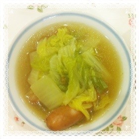 冬野菜とウインナーのあったかスープ♡の画像