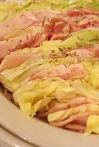 豚バラ肉とキャベツでミルフィーユ蒸し鍋