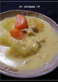 生姜仕立ての野菜豆乳スープ
