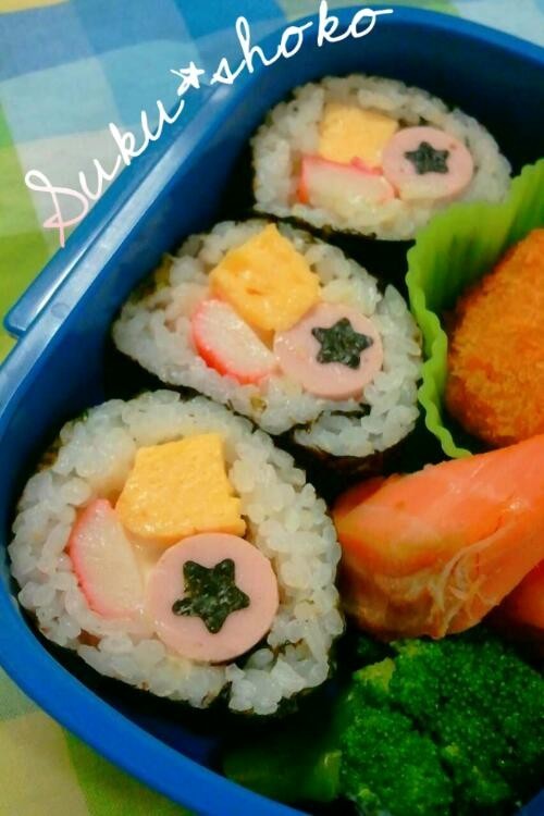 簡単！子どもが喜ぶ巻き寿司弁当の画像