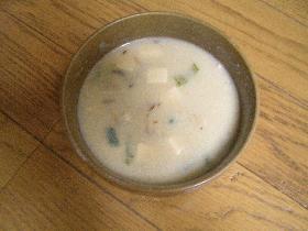 ニンニク豆乳スープの画像
